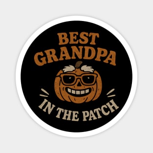 Best Grandpa in the Patch Pumpkin Halloween Family Graphic Magnet
